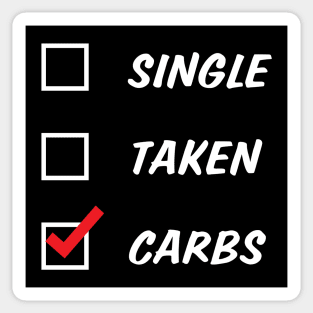 Single Taken Carbs Sticker